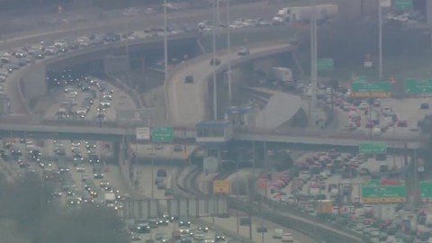 Highway traffic during Thanksgiving 2025