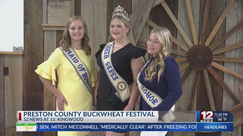 Preston County Buckwheat Festival Senior Royalty meet with media